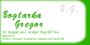 boglarka gregor business card
